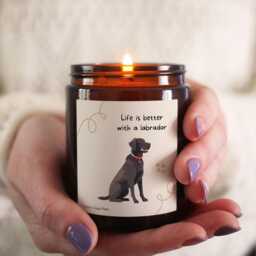 Labrador Gift Candle, Dog Lover Gift, Life Is Better With A Labrador, Owner Pet Black Lab - thumbnail 3
