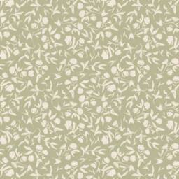 Sage Floral Fitted Crib Sheet Ivory Blooms, Green Cot Sheet , Custom Made Cotton Woven - thumbnail 2