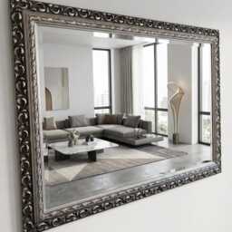 "Antique Silver Shabby Chic Ornate Decorative Wall Mirror 36""x26" - thumbnail 4