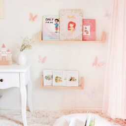 Acrylic Front Montessori Bookshelf - Pine Wood Nursery Shelf - thumbnail 2