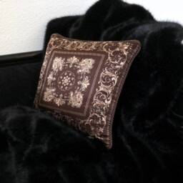 Trellis Scarf Pillow - Brown - thumbnail 2