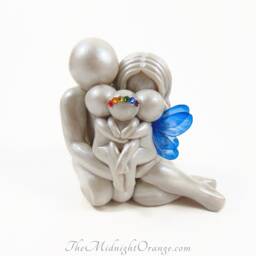 Handmade Family Of Five Memorial Sculpture - Child Loss Keepsake - thumbnail 1