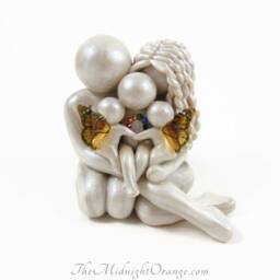 Handmade Family Of Five Memorial Sculpture - Child Loss Keepsake - thumbnail 3