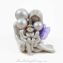 Handmade Family Of Five Memorial Sculpture - Child Loss Keepsake - thumbnail 2