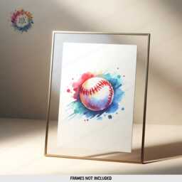 Personalized Baseball Posters - Set Of 3 Prints - Custom Boys Bedroom Decor Kids Wall Art Colorful - thumbnail 3