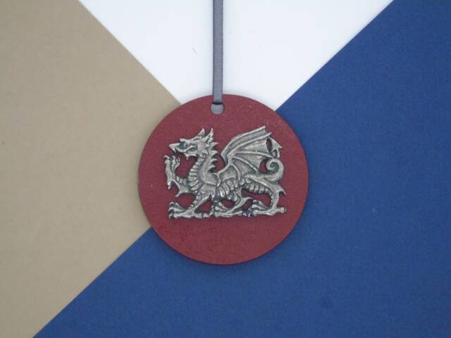Welsh Dragon Christmas Decoration - Y Ddraig Goch Tree Ornament Gift Lover - image 1