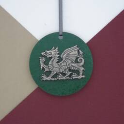 Welsh Dragon Christmas Decoration - Y Ddraig Goch Tree Ornament Gift Lover - thumbnail 3