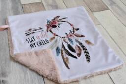 Dream Catcher Lovey - Boho Mini Baby Blanket Security Feather - thumbnail 1