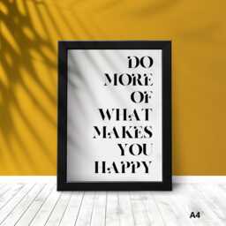 Do More Of What Makes You Happy Print Minimalist Wall Art Kitchen Coffee Bar Decor Hobby Lover Gift - thumbnail 2