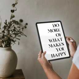 Do More Of What Makes You Happy Print Minimalist Wall Art Kitchen Coffee Bar Decor Hobby Lover Gift - thumbnail 4