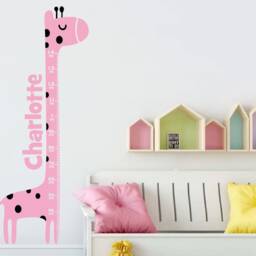 Personalised Giraffe Height Chart Wall Decal, For Kids, Custom Sticker, Growth Sticker - thumbnail 2