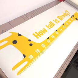 Personalised Giraffe Height Chart Wall Decal, For Kids, Custom Sticker, Growth Sticker - thumbnail 3