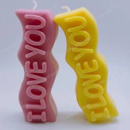 Valentine's Day Soy Wax Candle Set Rose Bear, I Love You, Heart Candles - thumbnail 3