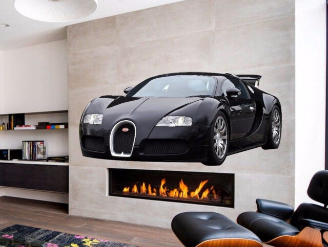 Sport Car Full Color Decal, Color Sticker, Wall Art Cn 016