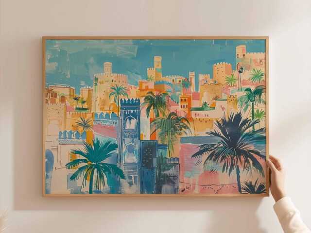 Baghdad Travel Poster Iraq Wall Art, Middle East Decor - image 1