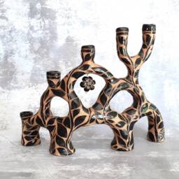 Handmade Candle Holder Set, Candlestick Holder, Home Decor Gift, New Ceramic Candles Art Centre Piece, First House Gift - thumbnail 4