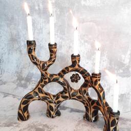 Handmade Candle Holder Set, Candlestick Holder, Home Decor Gift, New Ceramic Candles Art Centre Piece, First House Gift - thumbnail 2