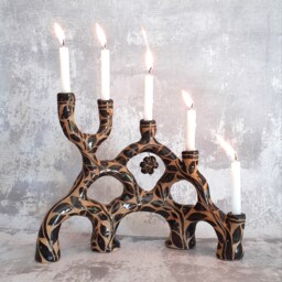 Handmade Candle Holder Set, Candlestick Holder, Home Decor Gift, New Ceramic Candles Art Centre Piece, First House Gift