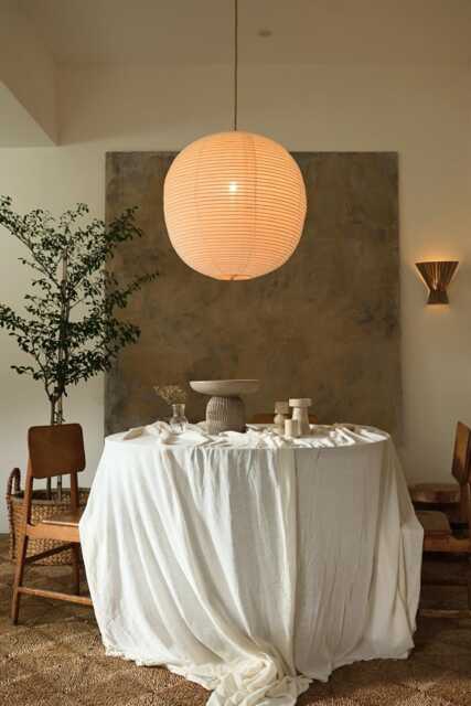 Handmade Linen Margot Pendant Light - Lampshade For Modern Japandi Home Decor - image 1