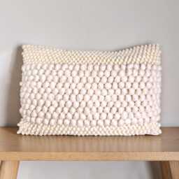 Ivory Off White Chunky Loops Wool Cotton Hand Loom Woven 16x16, 18x18, 20x20, 22x22 Inches Boho Throw Pillow Case Decorative Cushion Cover - thumbnail 4