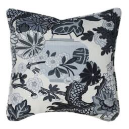 "Schumacher Chiang Mai Dragon Pillow Cover ""Smoke" - thumbnail 3