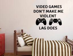 Gamer Wall Decal Video Game Controller Art 3058 - thumbnail 1