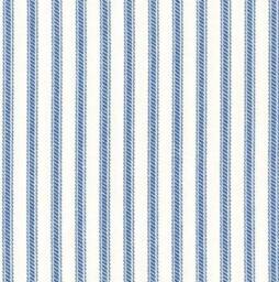 New 18x18 Inch Designer Handmade Pillow Case in Pool Blue Ticking Stripe On White - thumbnail 2