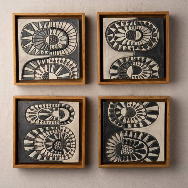 Extra Large Wall Art, Abstract Art - Made To Order Black & White Mod Blossoms - image 1