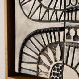 Extra Large Wall Art, Abstract Art - Made To Order Black & White Mod Blossoms - thumbnail 3