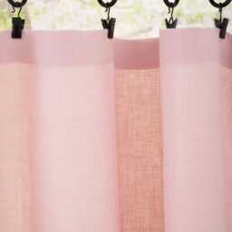 Linen Curtains For Hanging With Clips Light Filtering Kitchen Drapery French Style Valances Rustic Cabinet Skirt - thumbnail 2