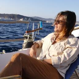 Yacht Lounger, Folding Deckchair, Beach Bed, Sun Seat, Floor Compact Sunbed For & Pool, Lounge Chair, Sunset - thumbnail 3