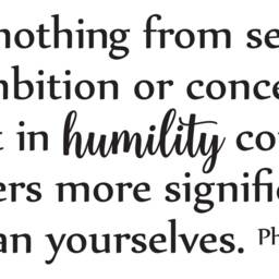 "Vinyl Wall Art Decal - Philippians 23 ""Do Nothing From Selfish Ambition Or Conceit, But in Humility Count Others More Significant..." - thumbnail 2