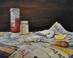 Oyster Still Life, Print Of Original Oil Painting - New Orleans Gift Louisiana, Realism Art, Seafood Bayou Wall Decor G Ift - thumbnail 1