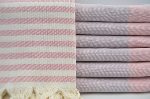 "Beach Towel, Soft Towel, Lilac & Light Pink Towel, Turkish Towel, 40""x70" - image 1