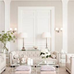 Custom Upholstered X Bench - Linen Ottoman With Nailhead Trim - thumbnail 3