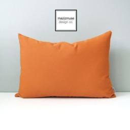 Tuscan Orange Sunbrella?? Outdoor Pillow Cover, Decorative Throw Cushions For Patio & Pool Loungers, Housewarming Or Kid's Room - thumbnail 3
