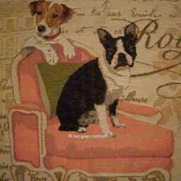 Boston Terrier & Jack Russell Tapestry Cushion Pillow Sham - thumbnail 2