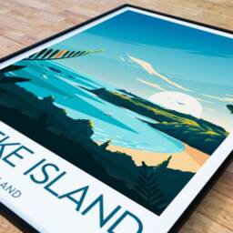 Waiheke Island Travel Print - New Zealand, Poster, Wedding Gift, Birthday Present, Custom Text, Personalised Gift - thumbnail 2