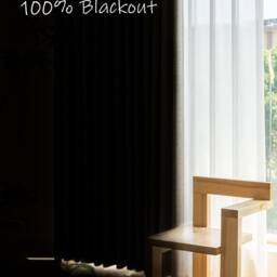 Rowena 100% Blackout Curtain, 4 Colors, Linen Room Darkening Custom Thermal Curtain For Bedroom, 1Pc - thumbnail 3