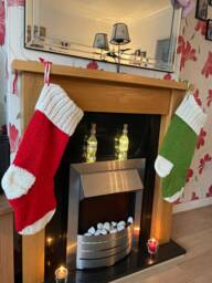 Personalized Chunky Knit Christmas Stocking 23 Inch, Red Or Green - thumbnail 1