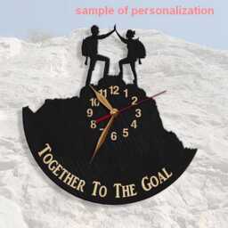 Pair Climbing Wall Clock Non-Ticking, Couple Of Lovers, Rock Hiking, Art Decor Large 12-18Inch - thumbnail 1