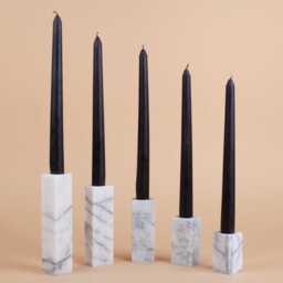 Travertine & Onyx Candlestick Holder, Marble Natural Candle Mini Stone - thumbnail 2