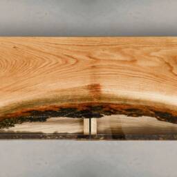 Custom Console Table With Drawers, Epoxy Made Of Aok Wood, Uv Resin Table, Modern Live Edge Unique New Home Gift, Little Desk - thumbnail 3