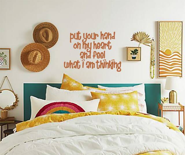 Heart Wall Decal Romantic Vinyl Art, Nursery Bedroom Decor - image 1