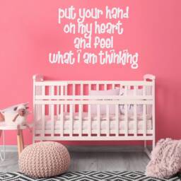 Heart Wall Decal Romantic Vinyl Art, Nursery Bedroom Decor - thumbnail 2