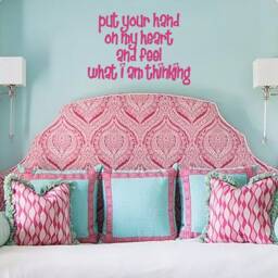 Heart Wall Decal Romantic Vinyl Art, Nursery Bedroom Decor - thumbnail 3