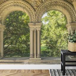 Stone Arch Garden View Wallpaper Mural - Peel & Stick Wall Decal - thumbnail 3