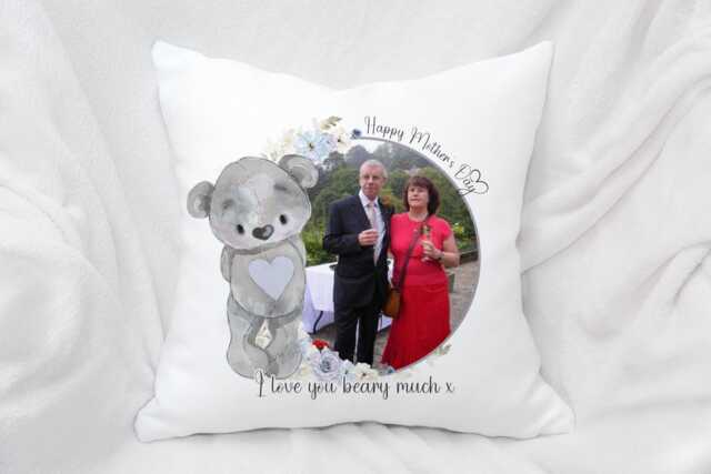 Personalised Photo Gift Cushion, Mother's Day Keepsake - 40x40cm - image 1