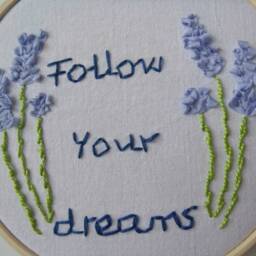 "Hand Embroidered Hoop Art " - thumbnail 2