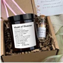 Maid Of Honour Definition Candle Set Bridal Party Proposal Thank You Gift UK - thumbnail 3